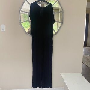 Elegant Black Short Sleeve Cotton Jumpsuit